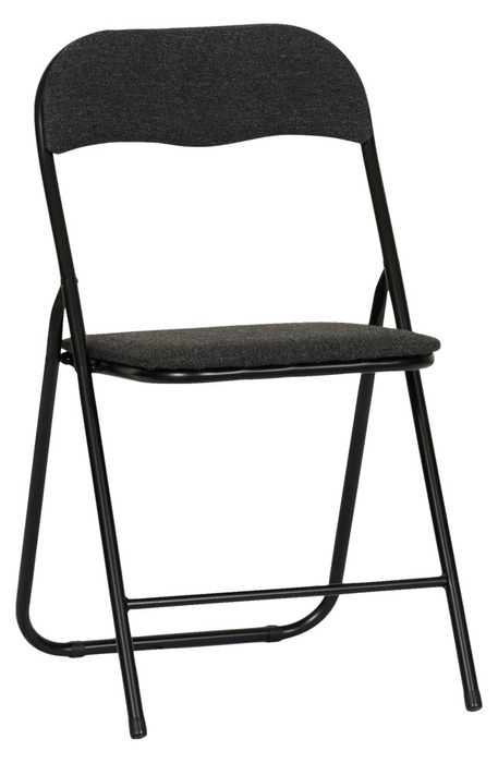 Klapstol polstret grå/sort - DAY